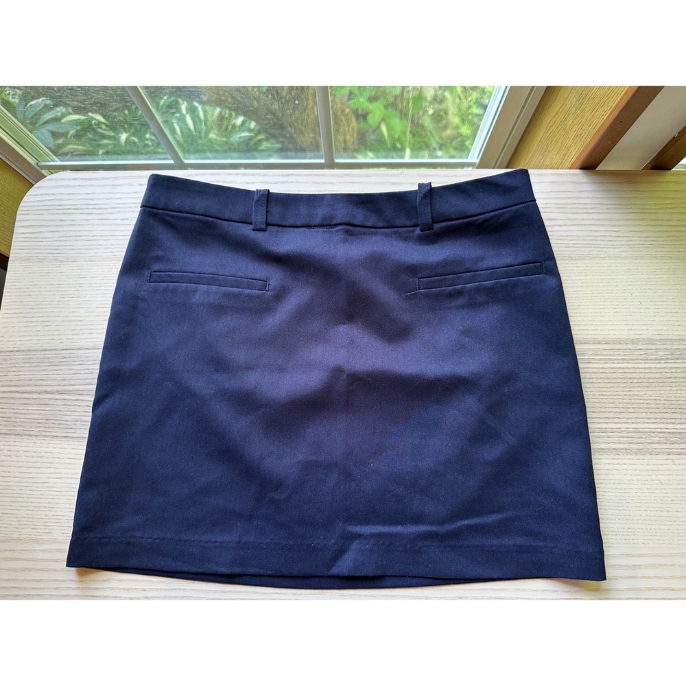 H&M Divided Navy Mini Skirt Tailored Side Zip‎ Size 4 grunge edgy preppy minimal